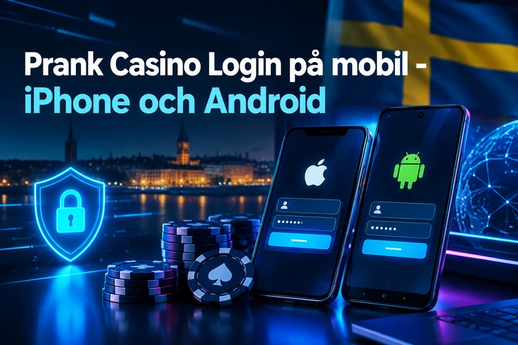 Prank Casino Login på mobil - iPhone och Android